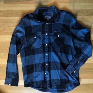 American Rag Men’s Blue Plaid Flannel Long Sleeve